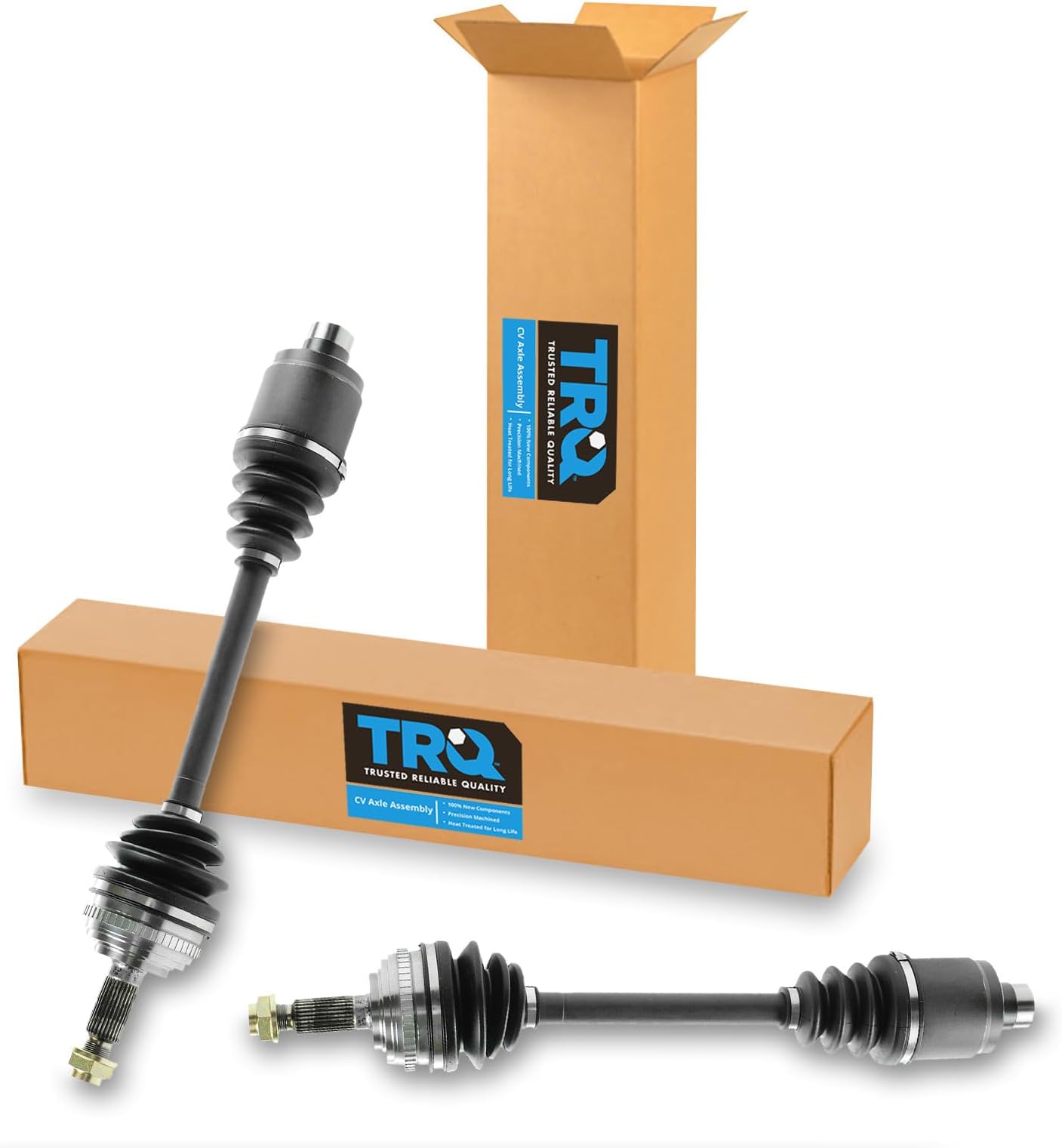 TRQ Front Driver and Passenger Side CV Axle Assembly Set 2 Piece Compatible with 1997 Honda CR-V 1998-2001 CR-V Automatic Transmission