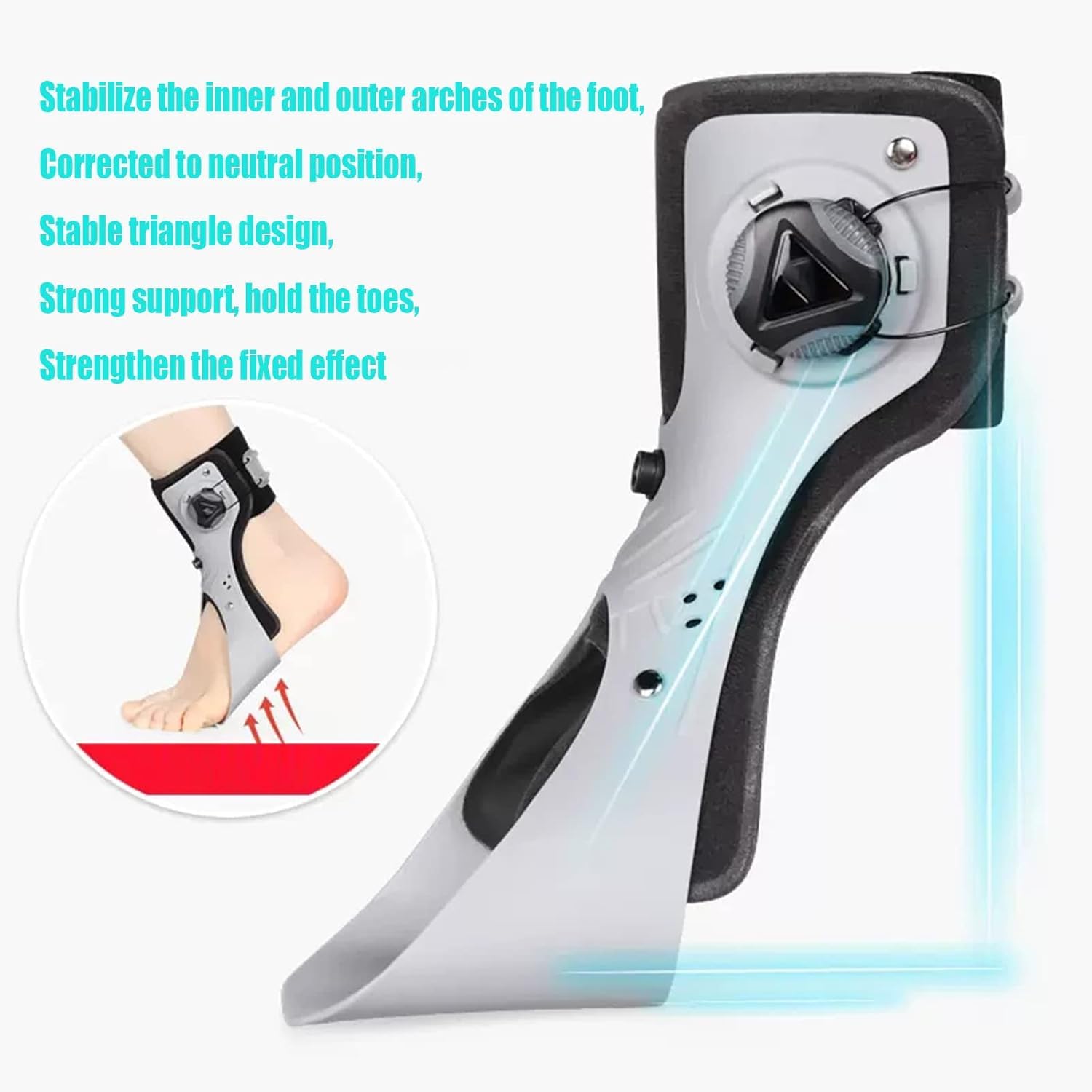 Soporte para la Periostitis Tibial Mavdecll, Soporte para pie caído, diseño con protección de airbag y Cordones Ajustables, Soporte ortopédico para el Tobillo, estabilizador del