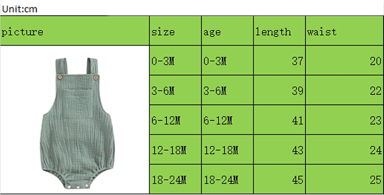 Sasaerucure Baby Cotton Linen Overalls Solid Color Sleeveless Square Neck Backless Romper for Boys Girls - Image 7