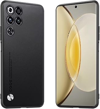 Phone Case Suitable for Smartphone, Compatible with RedMagic 11 Pro 6.85", CODE Series Metal Leather Protective Cover - Black