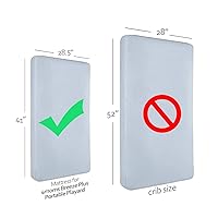 Vista 7 de Sábana impermeable para colchón de 4 mamás Playard, niños empacar y jugar, protector de funda de colchón para 4moms Breeze Plus Playard & Breeze GO