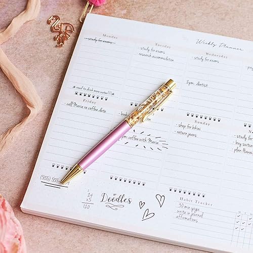 Miniatura 3 de Peachly Bloc de notas de planificador semanal de escritorio, 60 páginas sin fecha, programa listas de tareas diarias, aumenta tu productividad en