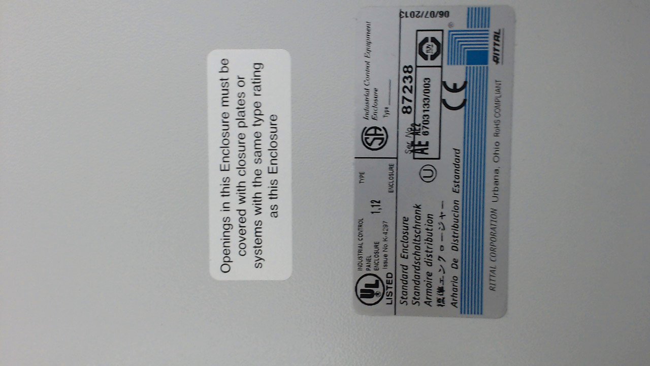 Rittal 96133 Industrail Control Panel Enclosurer Single Door 96133