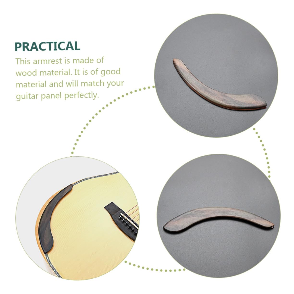 ibasenice 4kawałki Guitar Armrest Support z Drewna Trwały Uchwyt Rękę Do Gitary Akustycznej Łatwy Instalacji Ergonomiczny Design Do Doskonałej Gry Gitarze