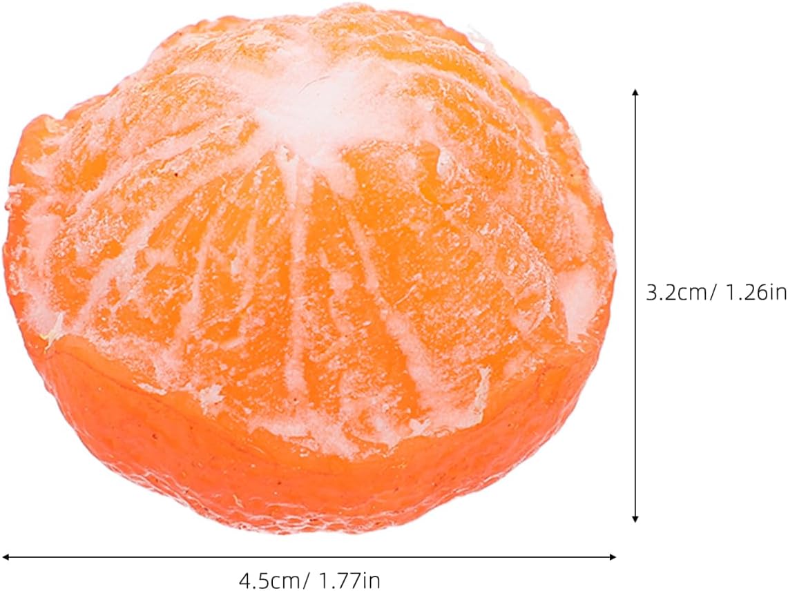 Kichvoe 5pcs Realistic Artificial Oranges and Peeled Tangerine Models, Lifelike Plastic Fake Citrus Fruit Decor for Home, Party, Window Display, and Fruit Store Props