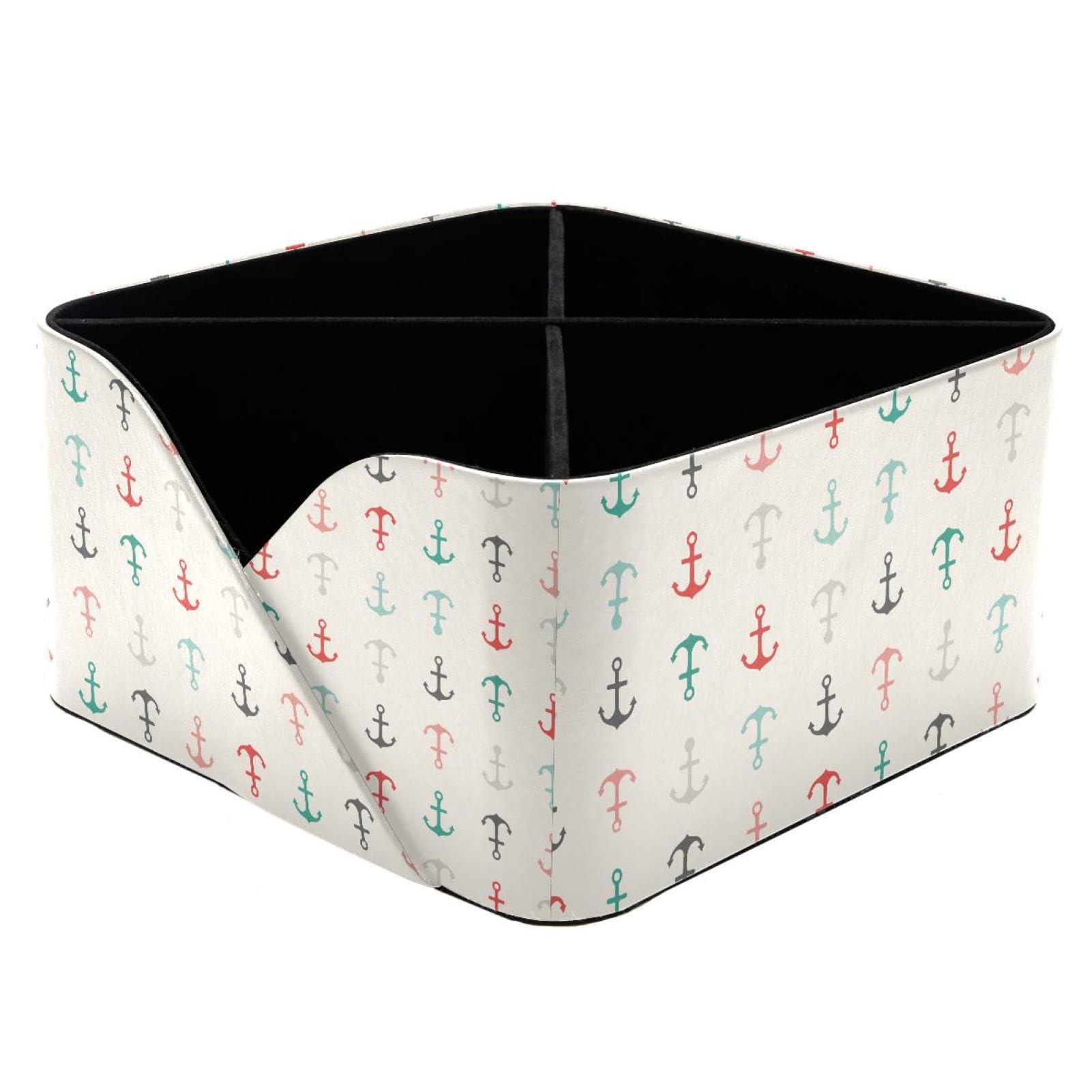KengjuTesu Anchor Desktop Organizer Pen Holder, Rectangular Pencil Cup for Office, Study and Makeup Stations
