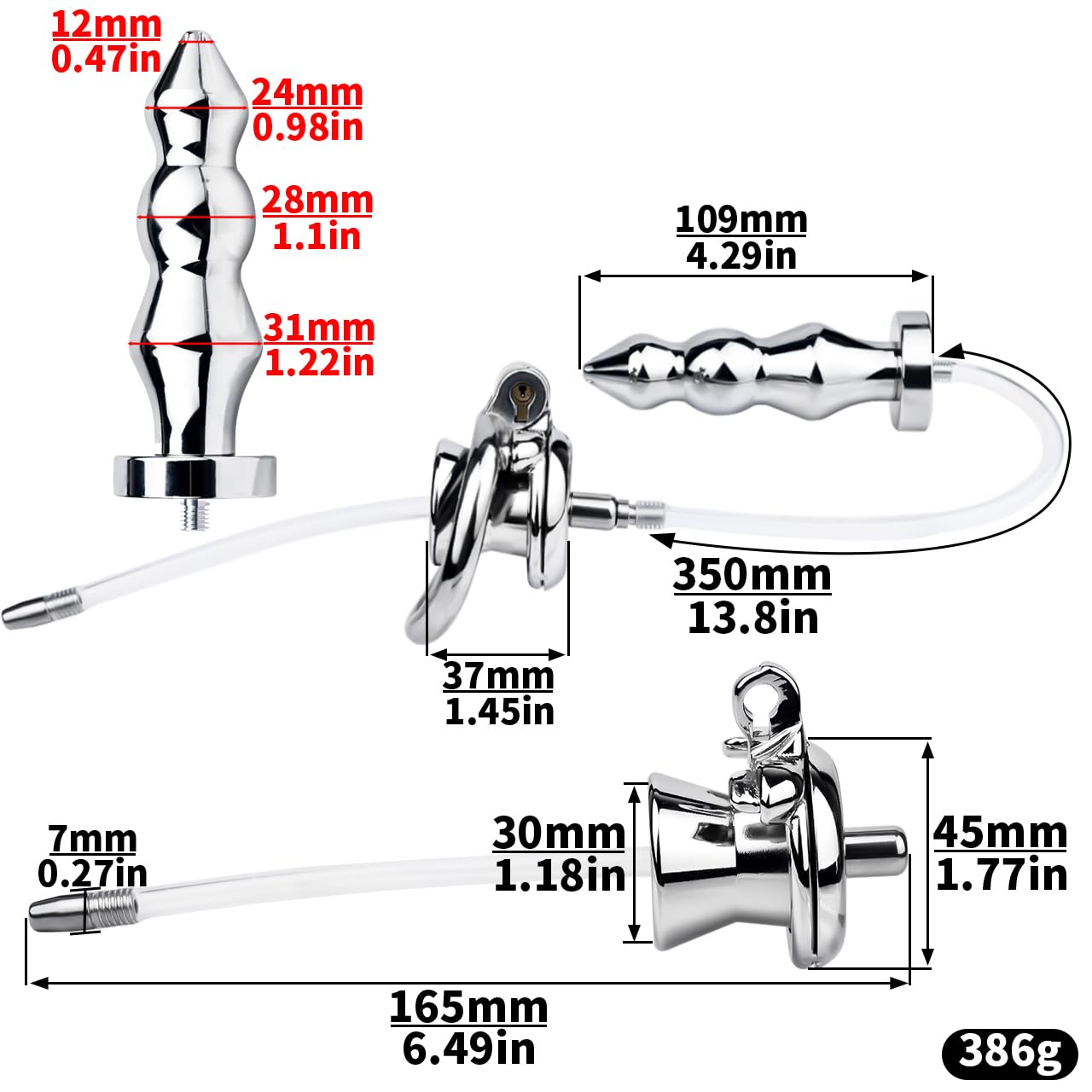 Flat Chastity Cage Uomo Sissy Cintura Di Castità Maschile Metallo Cock Cage Erotitici Sexy Per Coppie (L,50MM)