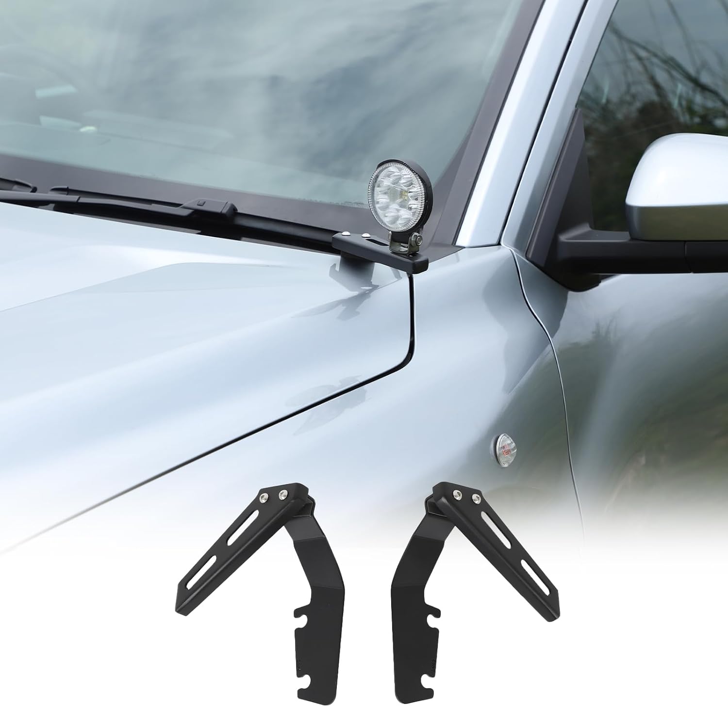 Ditch Light Bracket Hood Spotlight Lamp Holder Compatible with Toyota Tacoma 2024 2025 2026, Carbon Steel Car Exterior Accessories