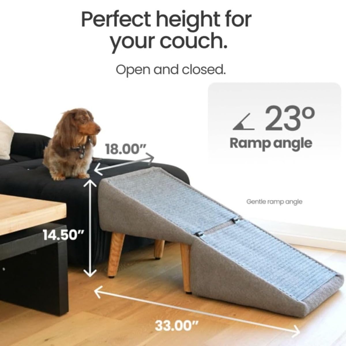2-in-1 Faltbare Hunderampe Mit Ottoman - Rutschfeste Treppe Für Kleine Hunde