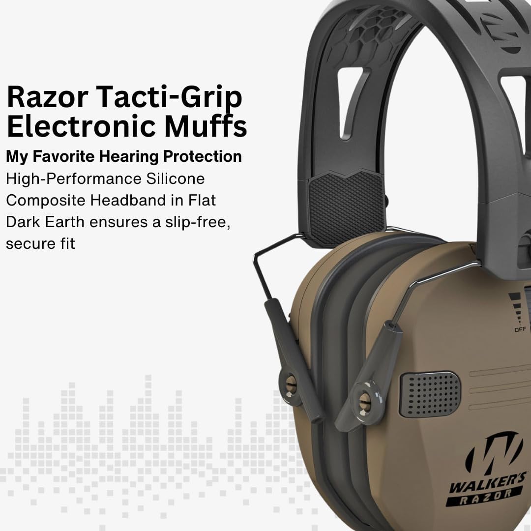 Walker's RECON Digital Electronic Earmuffs (Flat Dark Earth) Bundle image 5