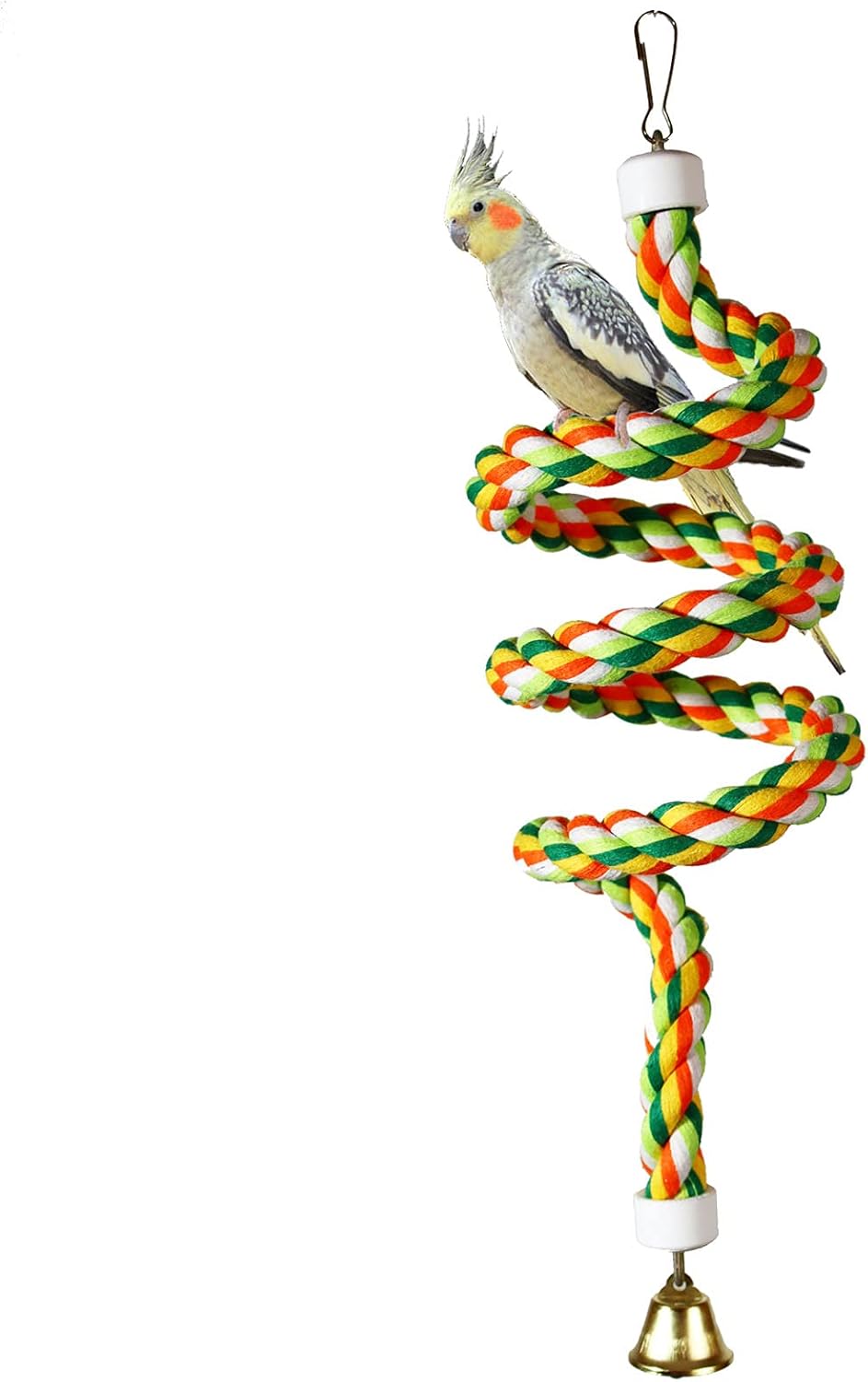 Buy Bird Rope Perch Comfy Cotton Spiral Bungee Swing Climbing Standing