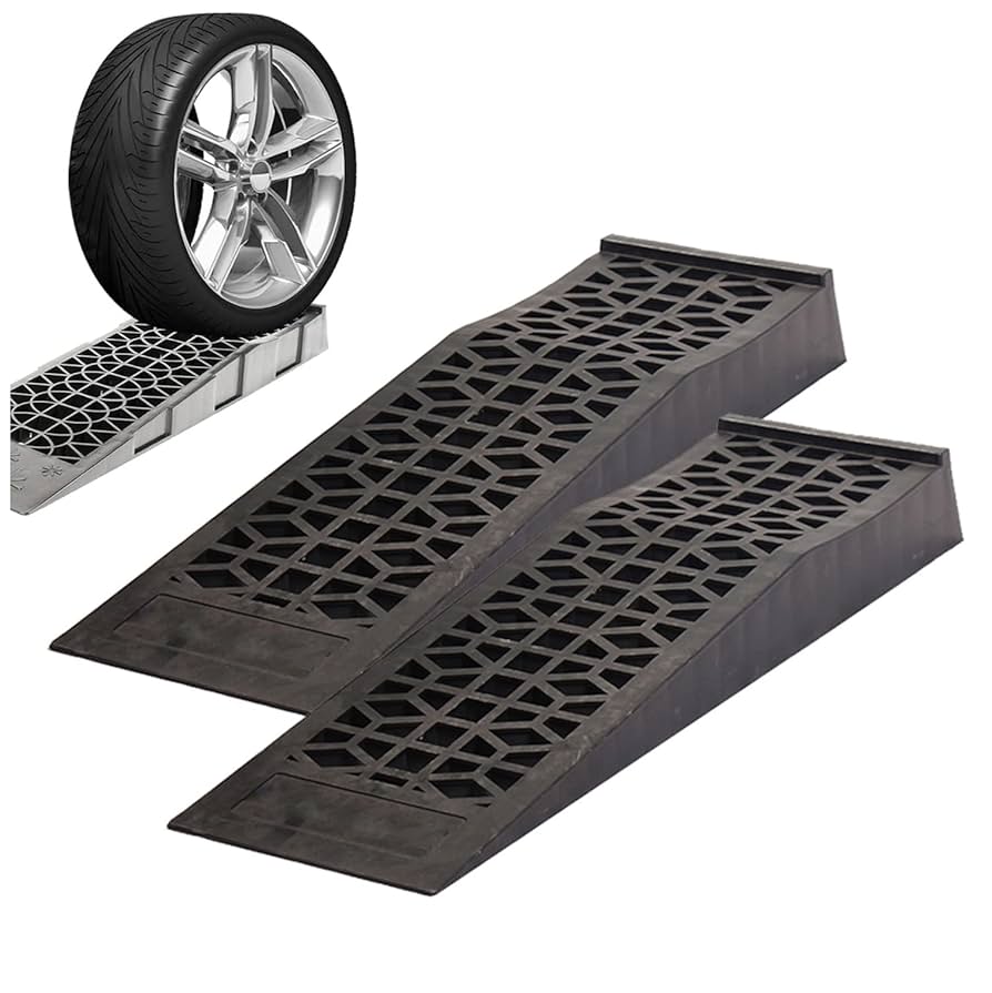 カースロープ　整備用スロープ Amazon.co.jp: カースロープ オイル交換 タイヤスロープ 耐荷重