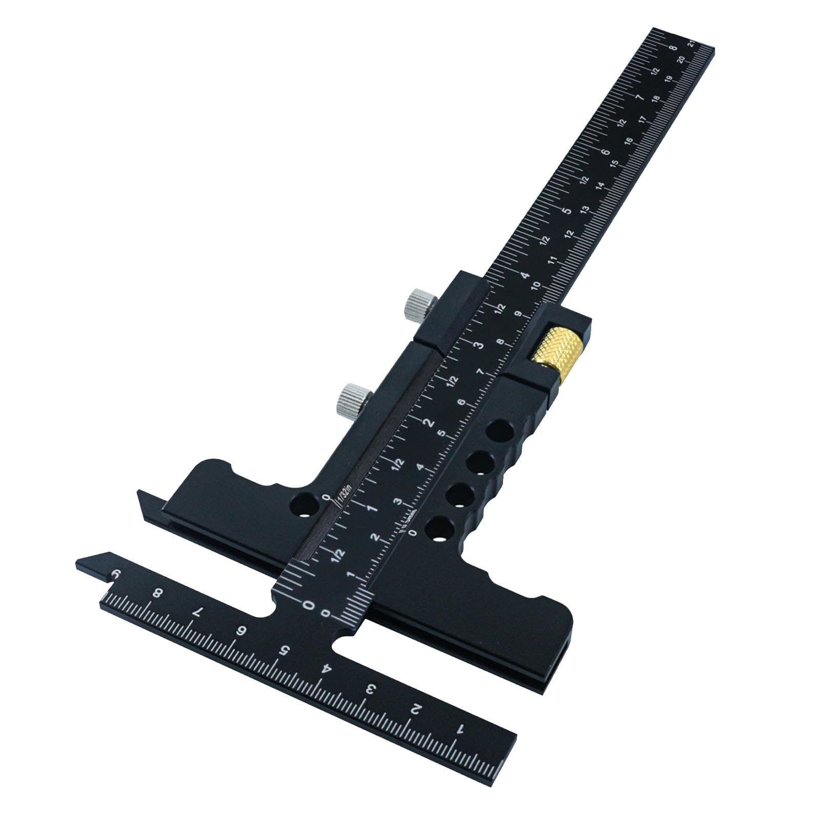 Ahuuen Strumento Per Scanalature E Misura Per Falegnameria, Testa Rotante 360°, Impugnatura Antiscivolo, In PVC E Acciaio