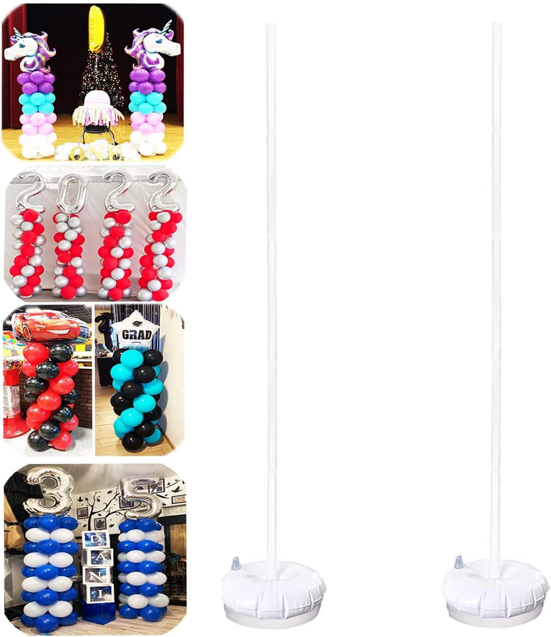 LANGXUN 2 Sets DIY Balloon Column Stand Kits For Birthday Decorations, Wedding Decorations, Party Decorations, Christmas Balloon Decorations