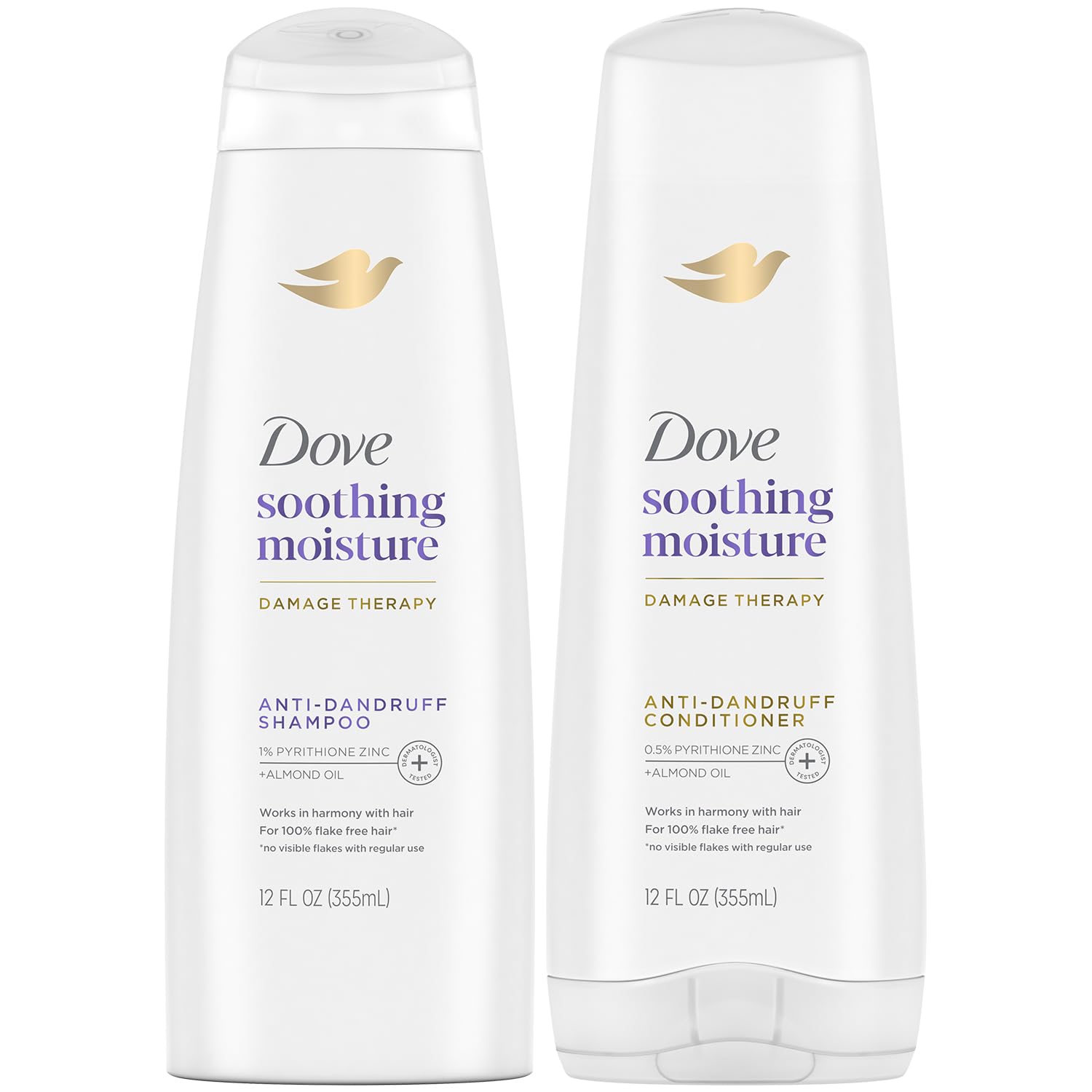 DoveMen+Care Dermacare Soothing Moisture Shampoo & Conditioner Set, 12 Oz Each