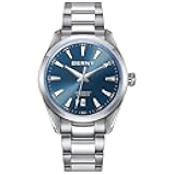 BERNY Automatic Watch for Men NH35 Movement Mechanical Watches with Screw-in Crown 20ATM Waterproof Sapphire Glass Stainless Steel Wristwatch Super Luminous