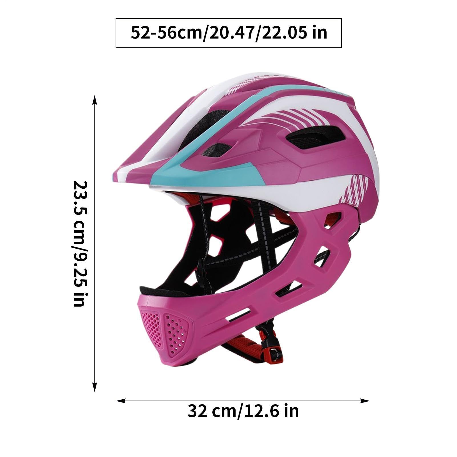 Ganzkörperhelm Kinder - Fahrradkopf Jugendliche mit abnehmbarem Kinnschutz | Stoßfeste Atemschutzmaske Roller Berg- und Motocross-Fahrräder, verstellbare Größe Kleinkind