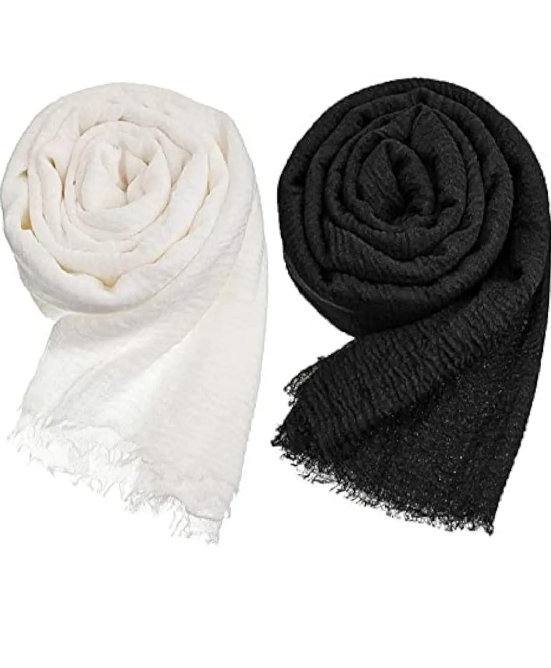 crinkle cotton stole for women soft crinkle Hijab lightweight summer scarf-picture-14