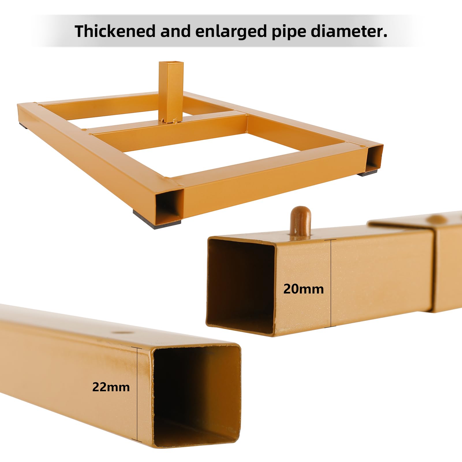 Yctze Supporto per Fondale in Ferro di Alta qualità, Elegante Finitura Dorata, Altezza Regolabile 120-300 Cm, Larghezza 200-300 Cm, con Piastre di Base Grandi per Decorazioni per