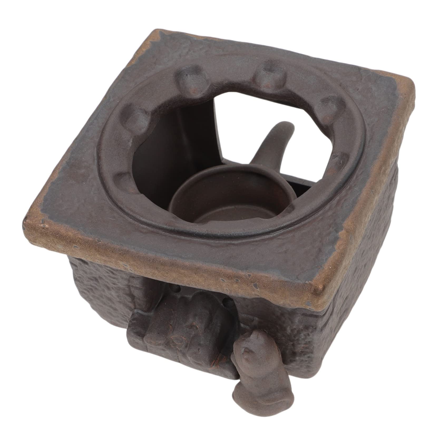 Ceramic Tea Warmer Base Retro Teapot Heating Stand Multi Functional Tea Stove for Home Decorative Use Smooth Surface for Safe Handling