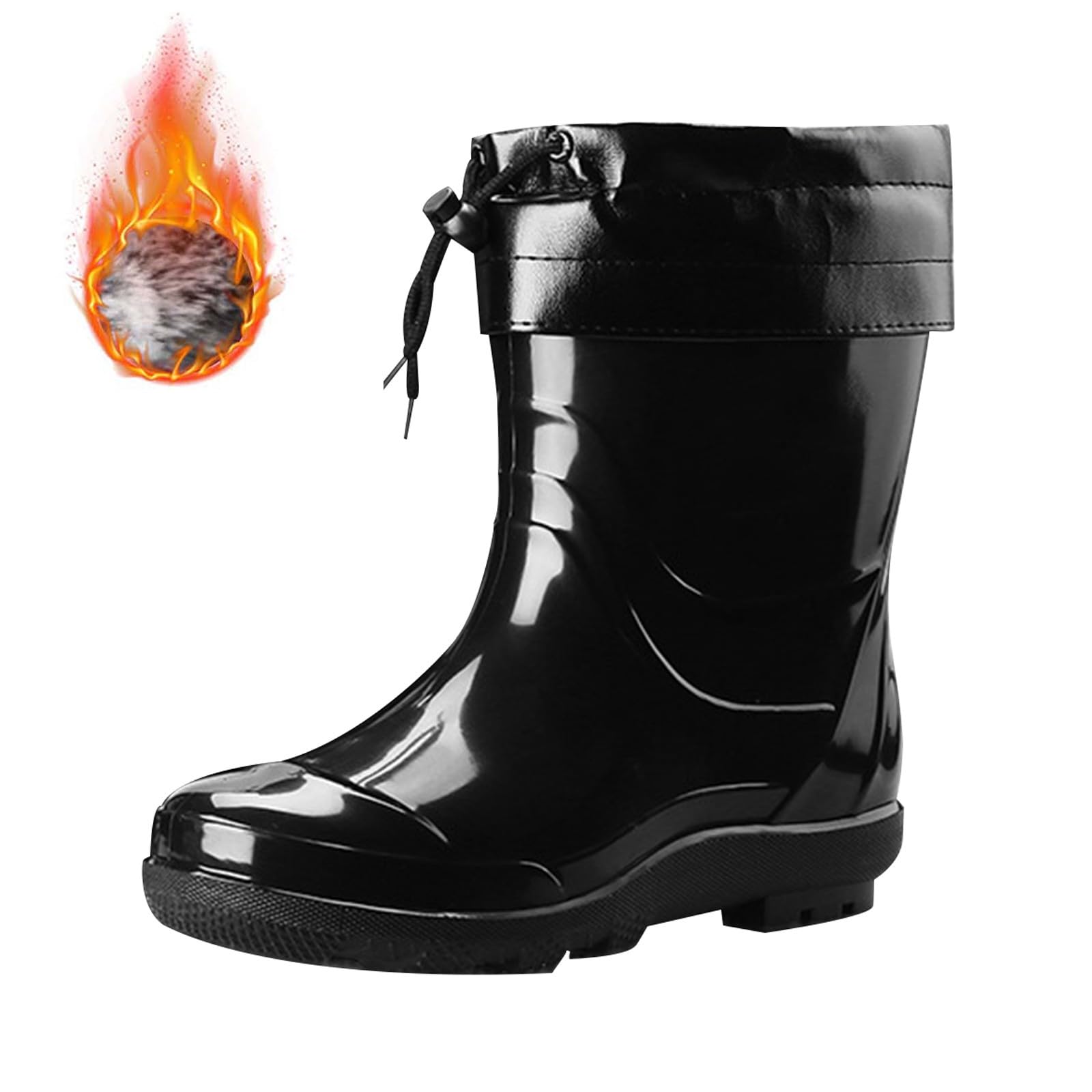 Botas de agua para mujer, botas de lluvia para hombre, antideslizantes, para jardín, Wellington, botines de goma, botas de goma cortas, botas de goma impermeables, botines de tobillo, botas de lluvia