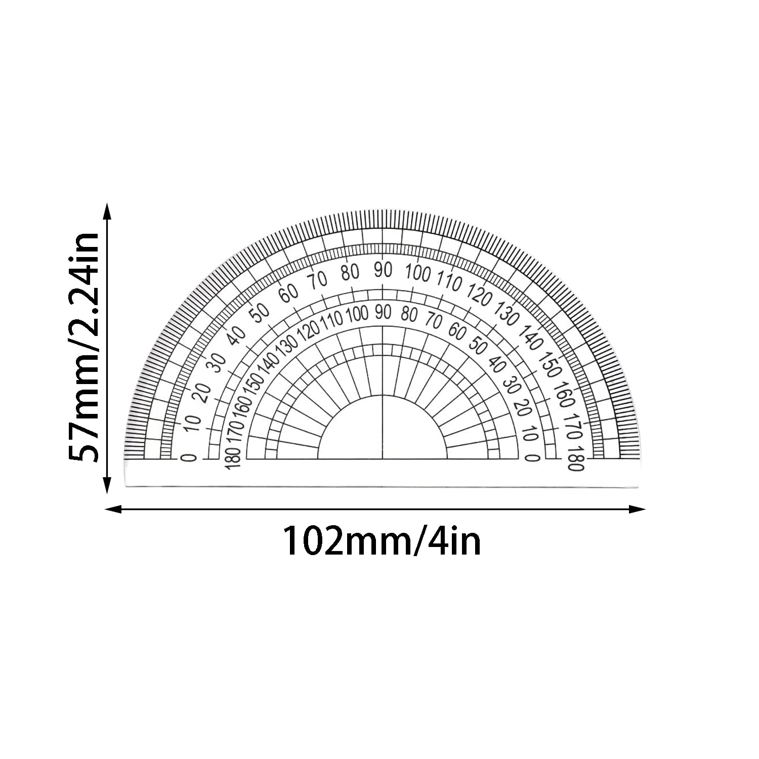 Rapporteur En Plastique, Rapporteur Mathématique 180 Pour Dessin