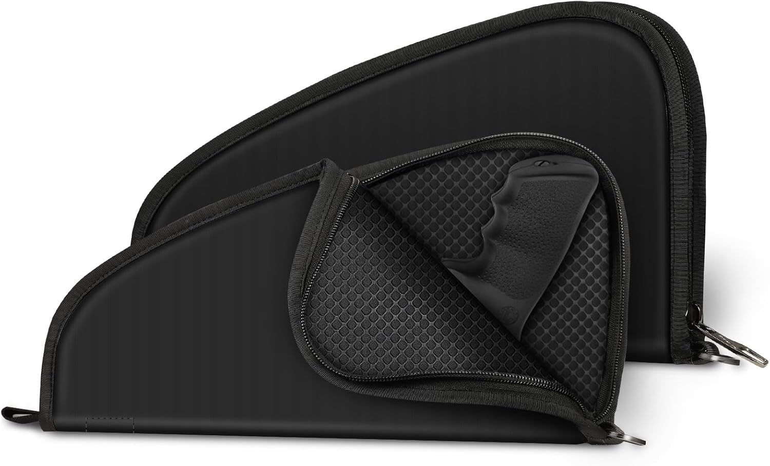 FINPAC Pistol Rug Case, Tactical Firearm Cover Soft Gun Storage Pouch | D-Ring & Padded Lining for Compact and Full-Size Handguns - [Only ONE Pistol Case]