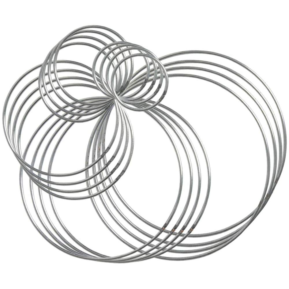 CTRLZS 20 Pieces Metal Dream Catcher Rings Hoops Steel Craft Silver Rings for Crafts,Macrame and Other DIY Projects in 5 Sizes