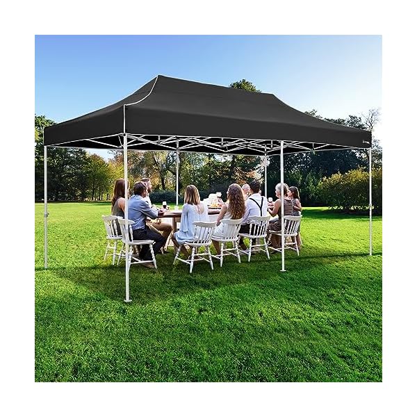 Hoteel 10×20 heavy duty pop up canopy tent with sidewalls commercial outdoor canopy tents for parties event wedding with roller bag waterproof uv 50 upgraded thickened hexagonal legs black  urban country home decor