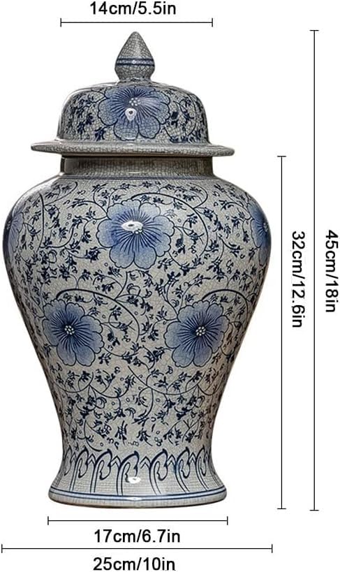 Vase pot à gingembre céramique bleu blanc pour sublimer une table vide - 4