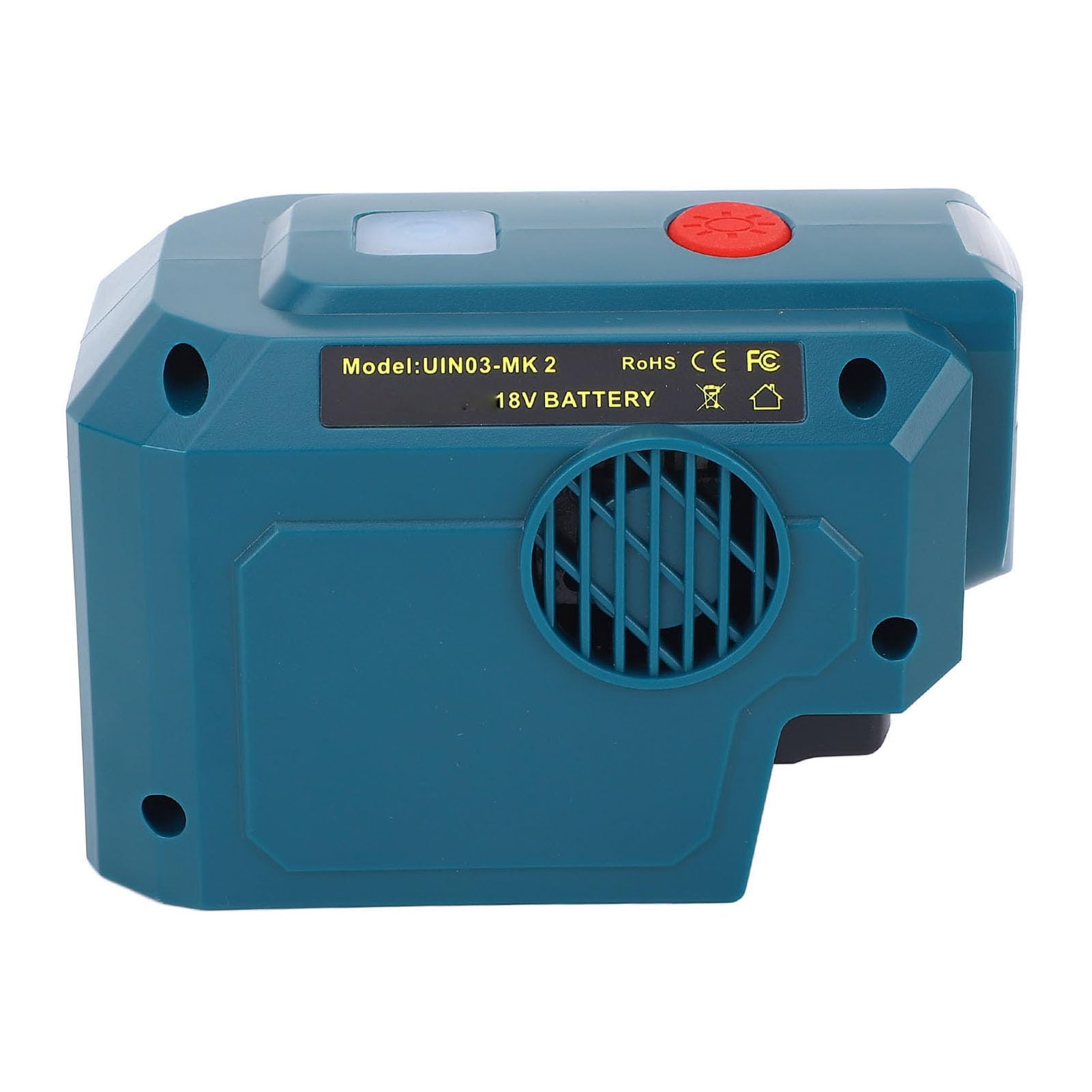 Fafeicy Convertitore di Potenza Portatile Ricaricabile, Inverter Alimentato a Batteria, Uscita CA da 200 W per Campeggio, Dotato di Porte USB, Luce LED, Compatibile con BL1830B BL1840B