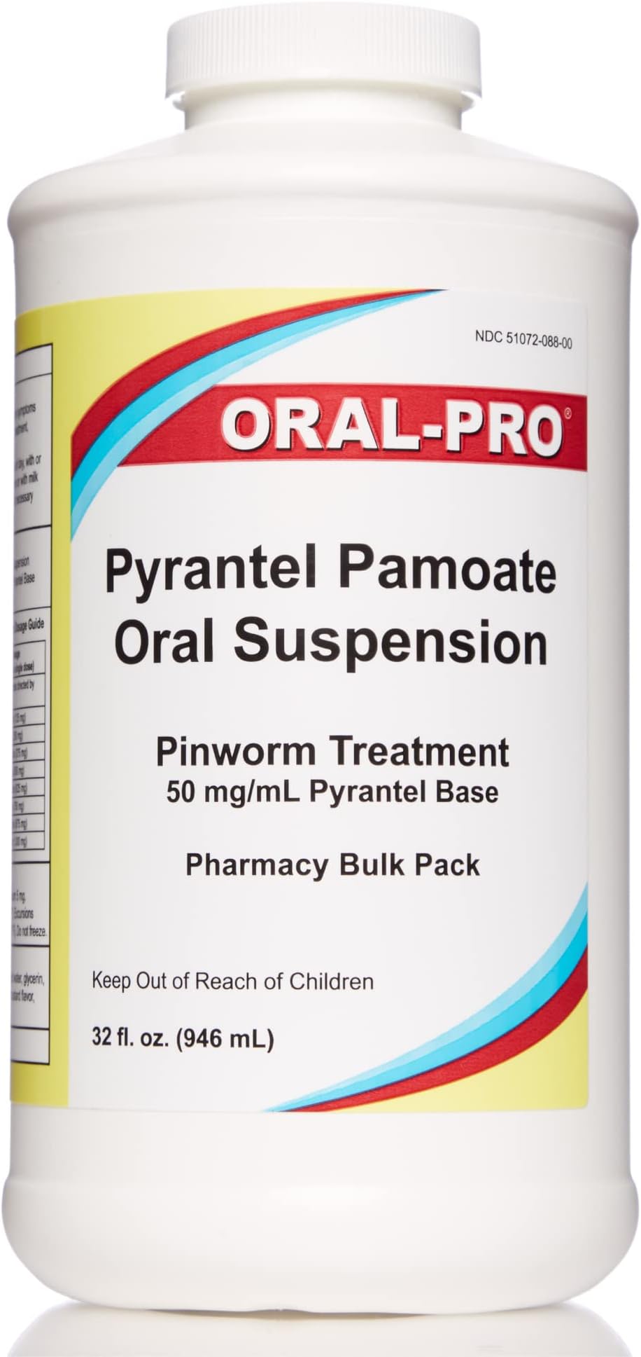 Oral-Pro, Pyrantel Pamoate Oral Suspension 50mg/mL, Pinworm Treatment for Adults and Children 32 Ounce