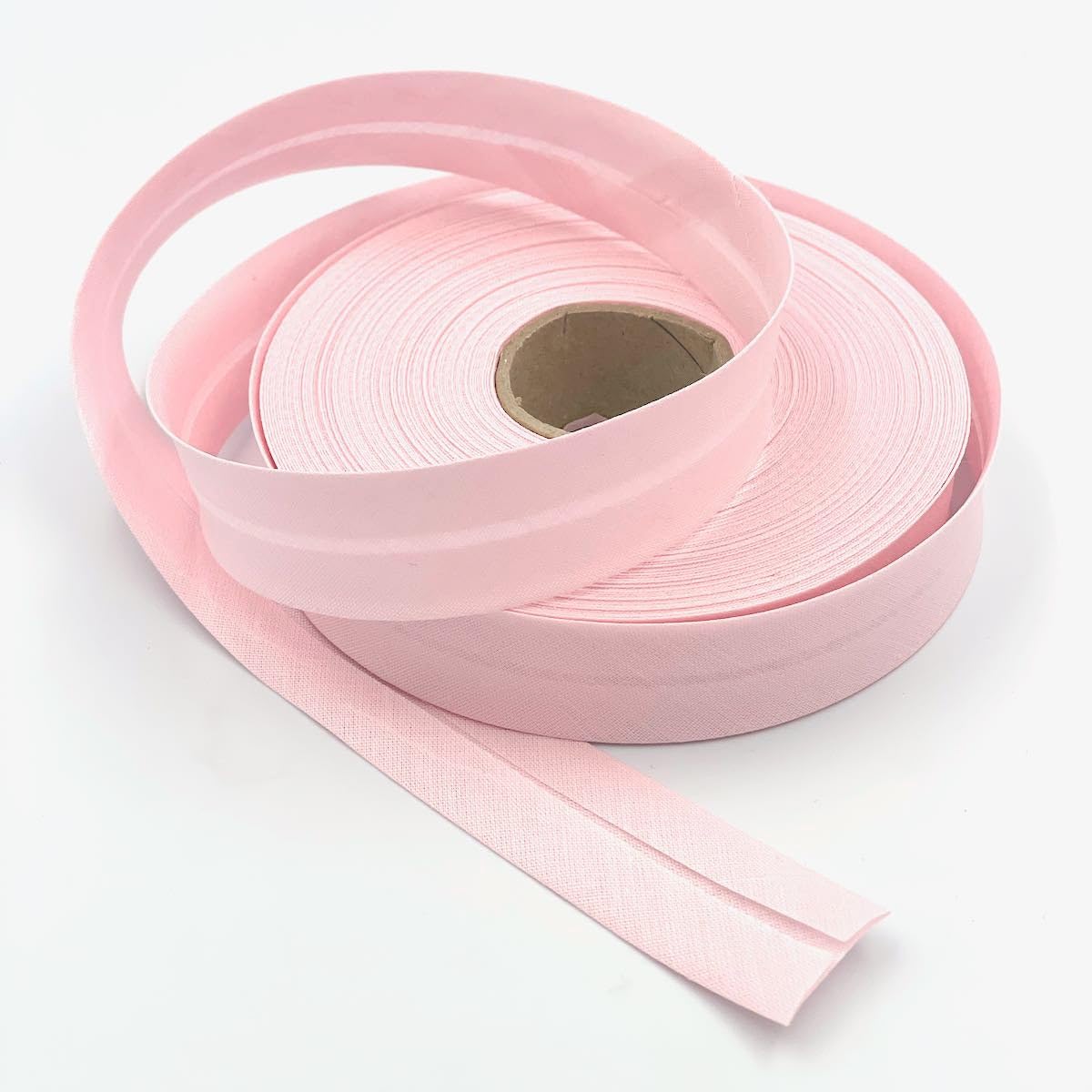 Craft Cult 25mm Wide Plain Bias Binding Tape - 25 Metre Roll (21 - Pale Pink) — image 1