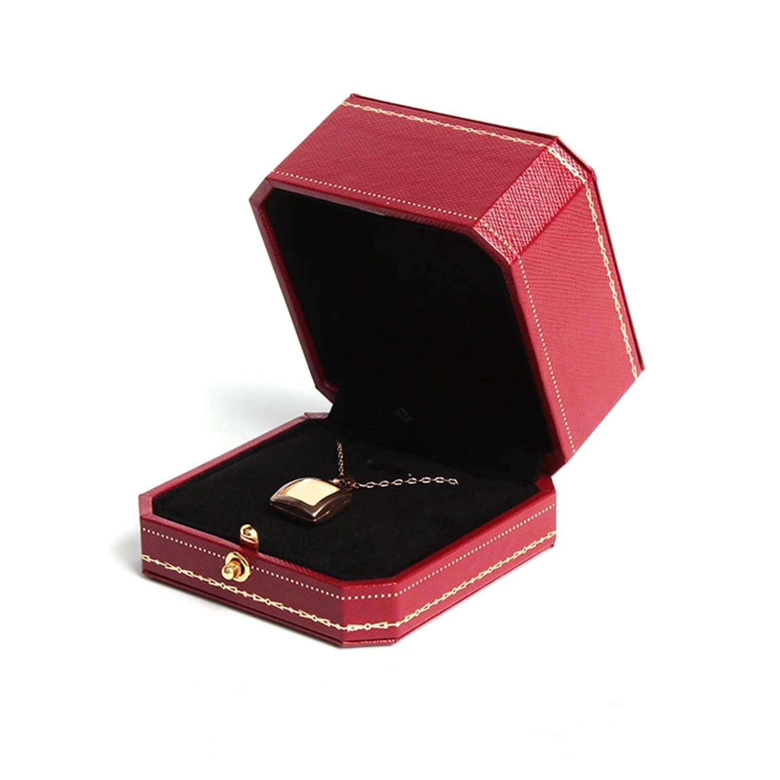 JFNKLFG Accessory Box Earring Jewellery Organiser Ring for Proposal, Wedding(1 Red Pendant)