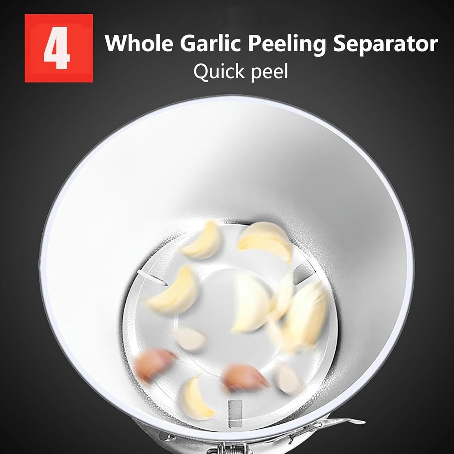 Commercial Whole Garlic Peeling Machine, Electric Professional Garlic Clove Peeling Separator, Stainless Steel Automatic Garlic Peeler, for Household