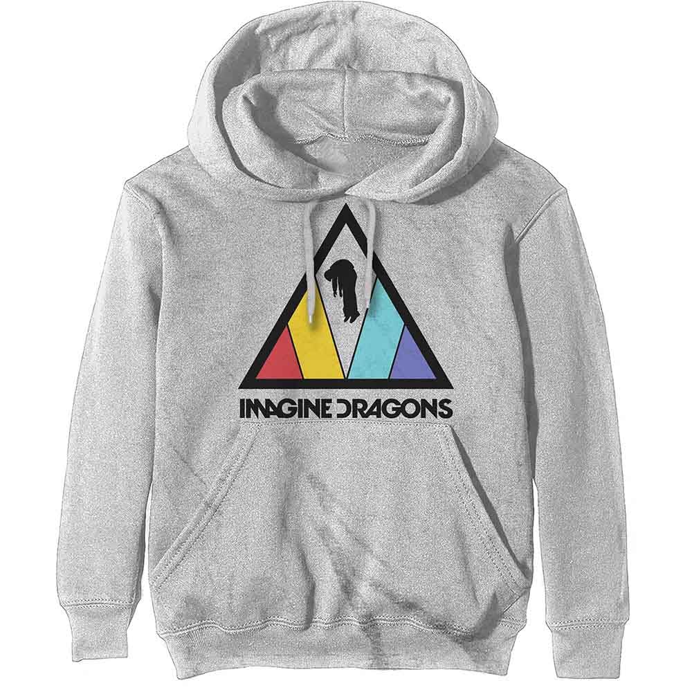Imagine Dragons Hoodie Triangle Band Logo Official Off White Pullover Unisex L