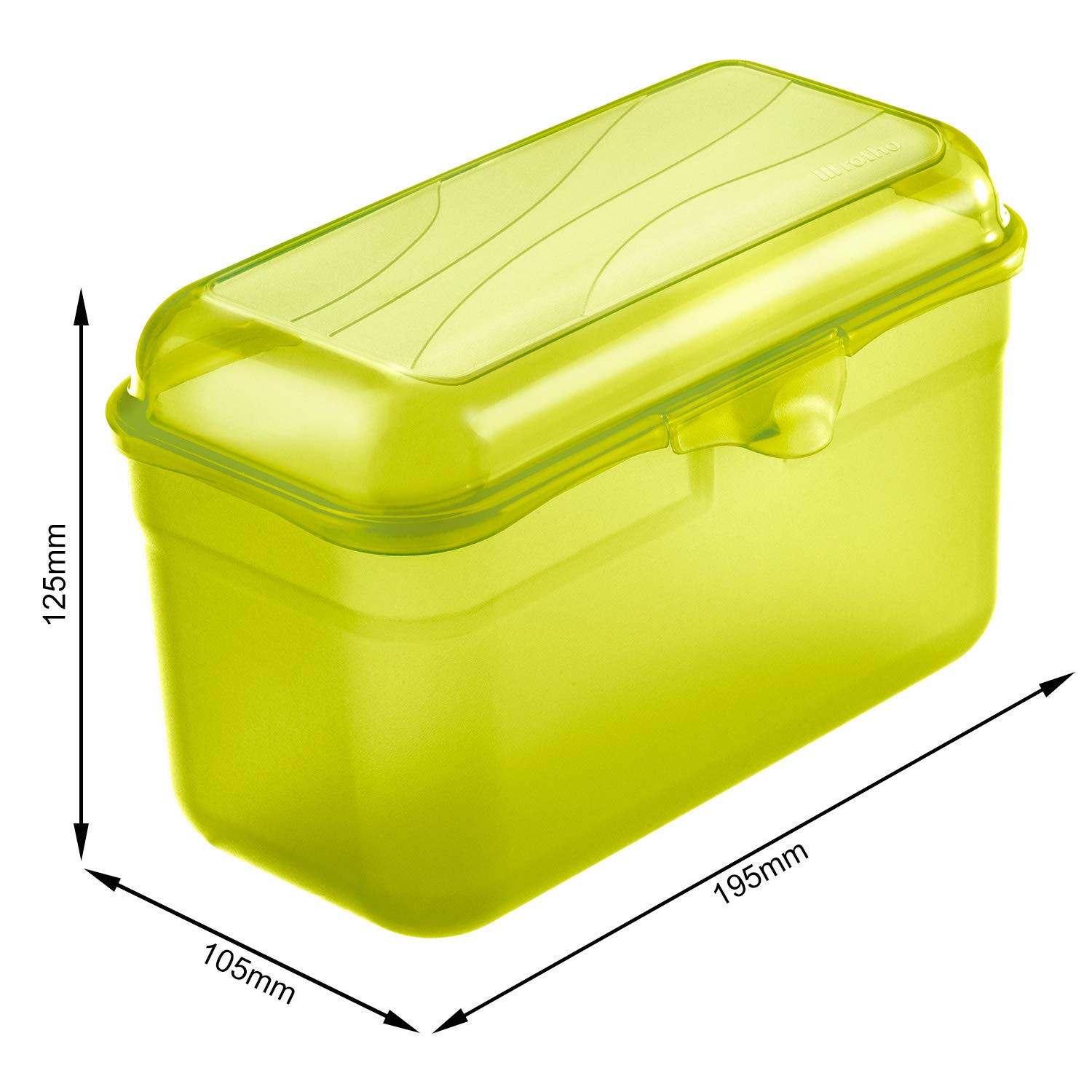 Portabanana Rotho Fun Banana Box, Colore Giallo, In Plastica PP Senza BPA. Dimensioni 24.5x12x5.1 Cm. Sicuro Per Alimenti, Lavabile In Lavastoviglie. Prodotto In Svizzera.