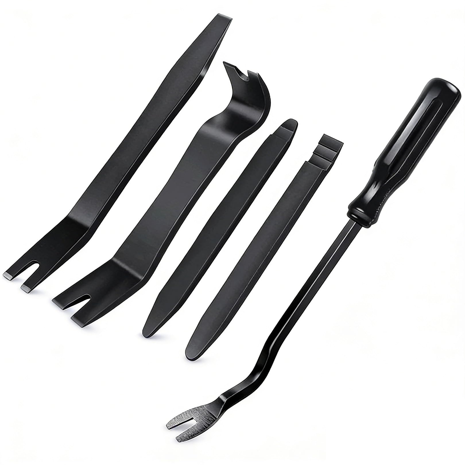 Besmrpg 5 Pcs Trim Removal Tool,Car Trim Removal Tool Kit,Plastic Car Pry Tool Kit,Auto Body Dash Dashboard Interior Removing Tools Car Panel Door Audio Radio Stereo Removal Tools Automotive Prying Tools