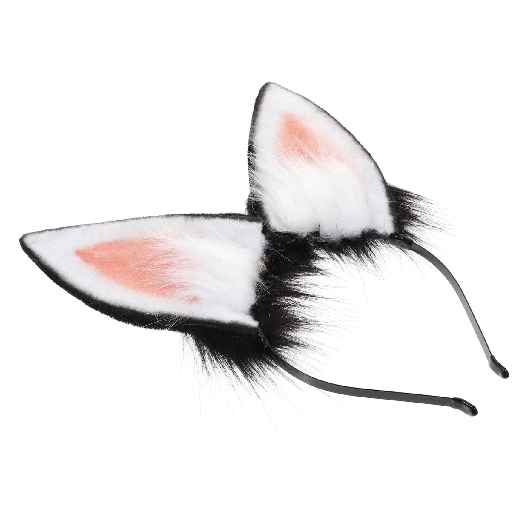 VICASKY 5 Pièces Bandeau Oreilles Lapin Fluffy Accessoire Cosplay Animal Unique et Confortable pour Fête et Usage Quotidien