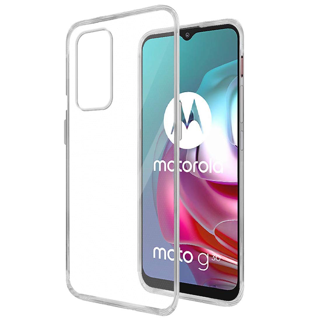 Amazon Brand - Solimo Mobile Cover for Motorola Moto G30 (Soft & Shockproof Back Case with inbuilt Cushioned Edges), Transparent (B098PM3YQT) Amazon Price History, Amazon Price Tracker