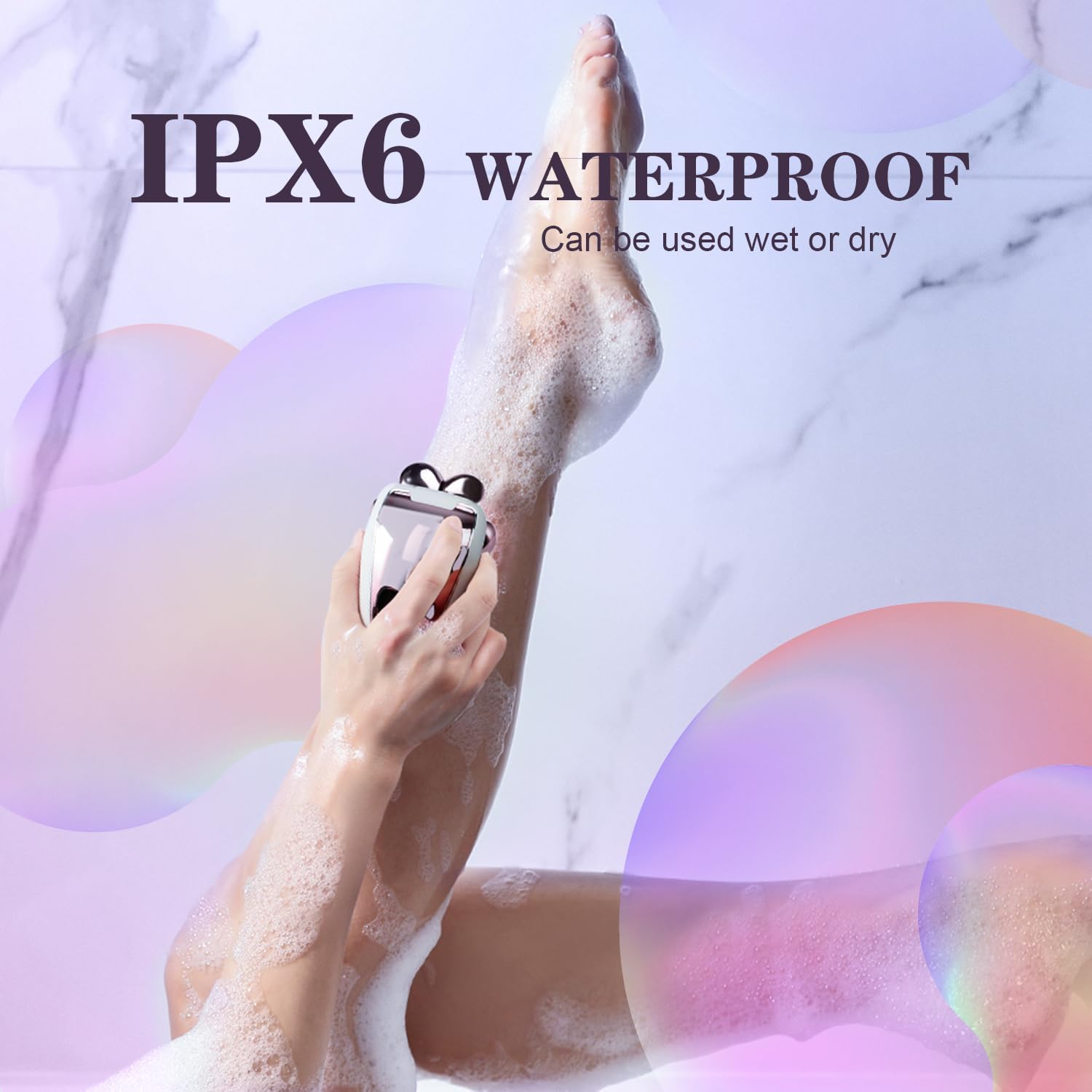 Electric Razors for Women Legs: 5-in-1 Rechargeable Electric Shavers for Body - Waterproof Wet Dry Hair Remover for Lady Face Underarms Public Valentine's Day Gifts (Light Pink) - Image 4