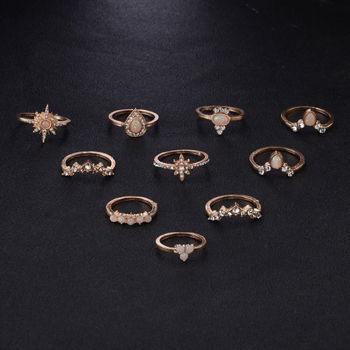 Contemporary Stackable Rings Set (Style 7) - Jewelry Set