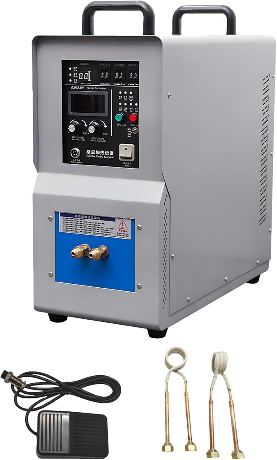 Indukcyjny system obróbki cieplnej, nagrzewnica o wysokiej częstotliwości 15 kW, praca 220 V, zakres częstotliwości 30–100 kHz, funkcja natychmiastowego rozruchu, temperatura 40°C – 2000 °