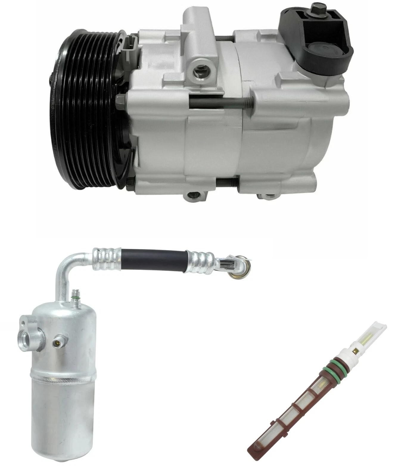 RYC New Automotive Air Conditioning Compressor and Clutch Kit KT DA52N (Fits Ford F-150 4.6L, 5.4L 1998, 1999, 2000, 2001; Fits Ford F-250 4.6L, 5.4L