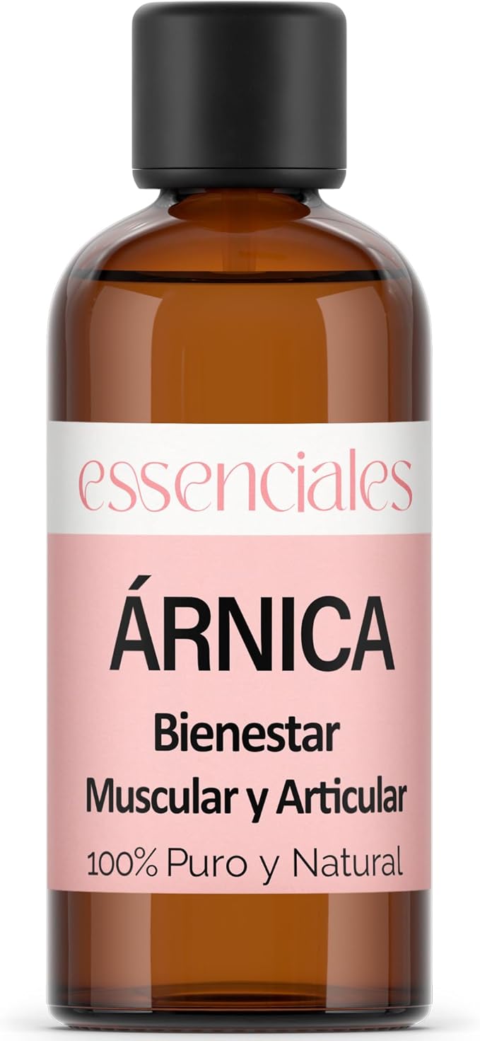 Essenciales - Aceite Vegetal de Árnica, 100% Puro, 100 ml | Para Tu Bienestar Muscular y Articular