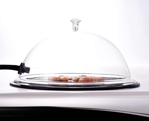 Miniatura 6 de Cubierta para cúpula de Smoking Cloche de 10 pulgadas, tapa para platos, cuencos y vasos, pistola de ahumar, infusor de humo, infusión de humo,