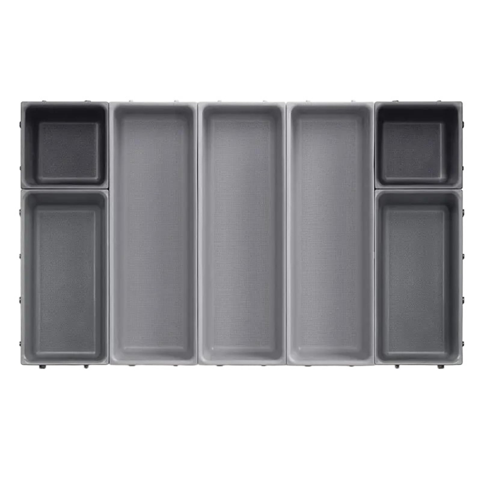 Portaposate da Cassetto Contenitore portaoggetti da cucina for cassetto, 7 pezzi, organizer for posate, combinazione libera, separato, multifunzione, articoli vari, cancelleria, vassoio scrivania