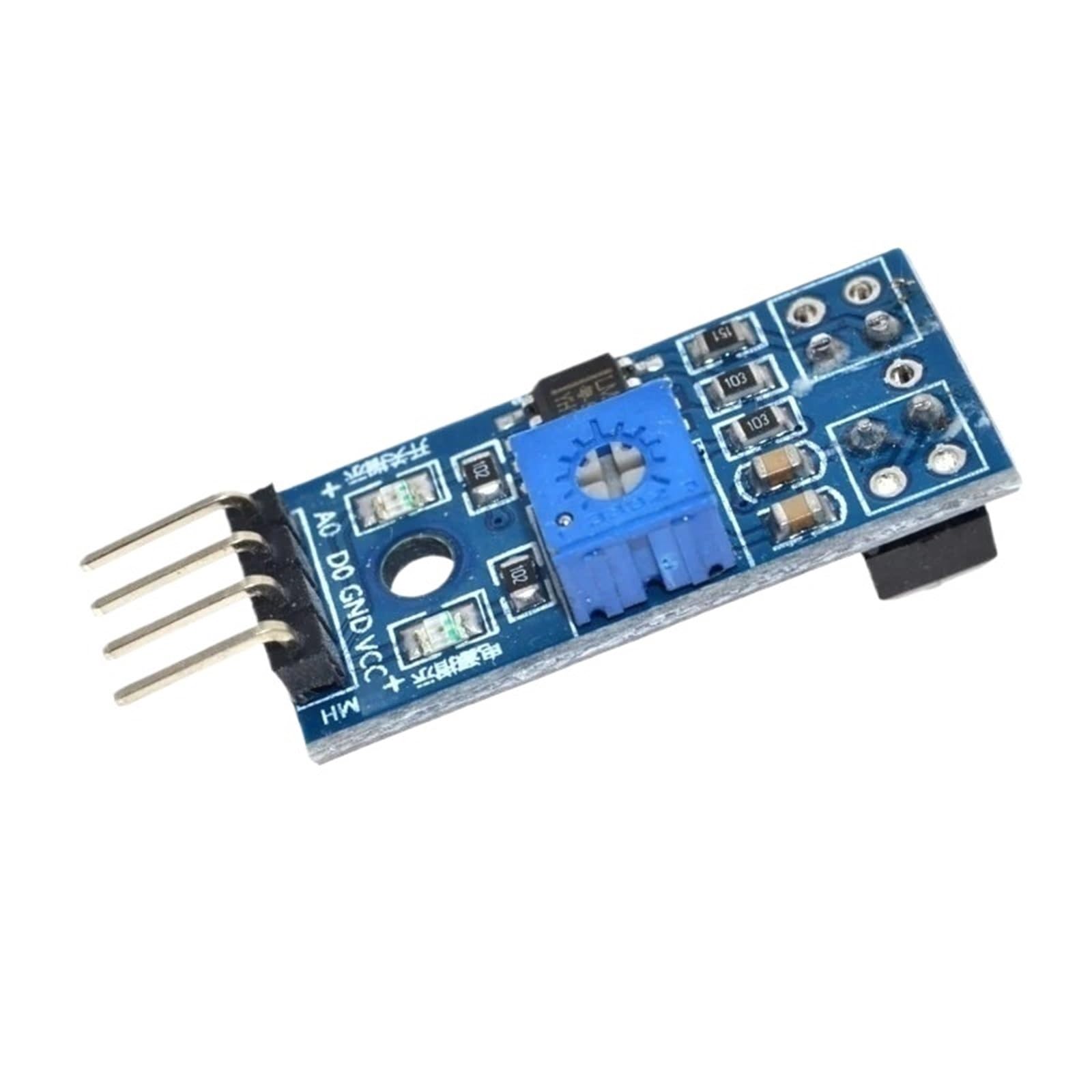 Module de capteur de ligne de barrière à interrupteur infrarouge réfléchissant TCRT5000 bleu(10pcs)