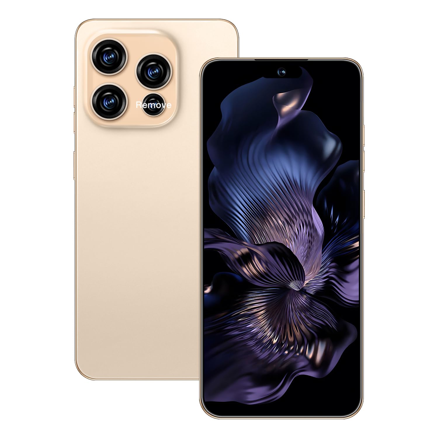 16PM 5G Unlocked Smartphone,12GB+512GB 7000mAh Fully Cell Phone for Android 14, 6.99" HD Screen Unlocked Cell Phone, 68MP+108MP Dual Camera/Dual SIM/Fingerprint (Gold)