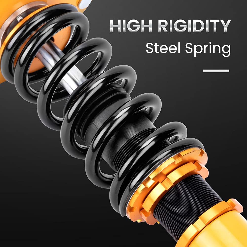 maXpeedingrods Coilovers for Mitsubishi 3000GT AWD 1991-1999, for Dodge Stealth AWD 1991–1996, Height Adjustment Coilovers Suspension Kit, Preset Damping Lowering Kit by 1-3” Golden
